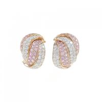 750WG/750PG サファイヤ イヤリング 1.58CT 拡散処理未検査