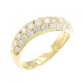 750YG パヴェ ダイヤモンド リング 0.92CT