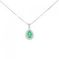 K14WG エメラルド ネックレス 0.76CT