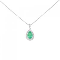 K14WG エメラルド ネックレス 0.76CT