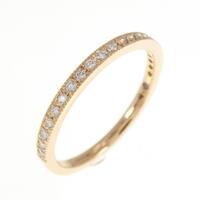 K18PG ハーフエタニティ ダイヤモンド リング 0.16CT