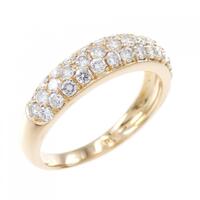 K18PG パヴェ ダイヤモンド リング 0.70CT