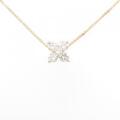 K18PG フラワー ダイヤモンド ネックレス 0.38CT