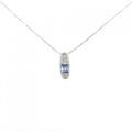 K18WG アクアマリン ネックレス 0.41CT