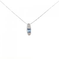 K18WG アクアマリン ネックレス 0.41CT