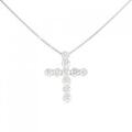 K18WG クロス ダイヤモンド ネックレス 2.00CT