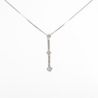 K18WG ダイヤモンド ネックレス 0.30CT