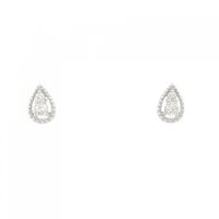 K18WG ダイヤモンド ピアス 0.12CT