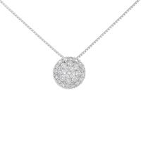K18WG パヴェ ダイヤモンド ネックレス 0.50CT