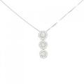 K18WG フラワー ダイヤモンド ネックレス 1.00CT
