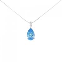 K18WG ブルートパーズ ネックレス 5.57CT