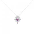 K18WG ルビー ネックレス 0.14CT