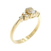 K18YG アクアマリン リング 0.20CT