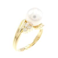 K18YG アコヤパール リング 7.8mm