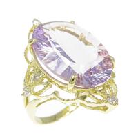 K18YG アメジスト リング 10.14CT
