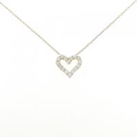 K18YG ハート ダイヤモンド ネックレス 0.30CT