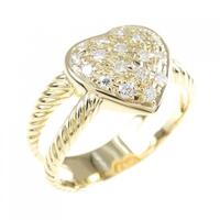 K18YG ハート ダイヤモンド リング 0.26CT