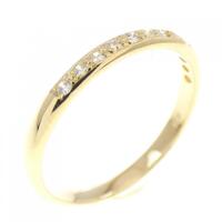 K18YG ハーフエタニティ ダイヤモンド リング