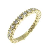 K18YG ハーフエタニティ ダイヤモンド リング 0.50CT
