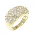 K18YG パヴェ ダイヤモンド リング 1.90CT