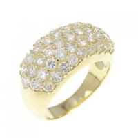 K18YG パヴェ ダイヤモンド リング 1.90CT