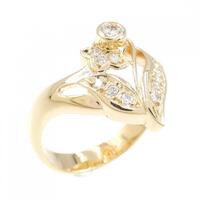 K18YG フラワー ダイヤモンド リング 0.05CT