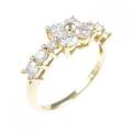 K18YG フラワー ダイヤモンド リング 0.76CT
