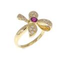 K18YG ルビー リング 0.24CT
