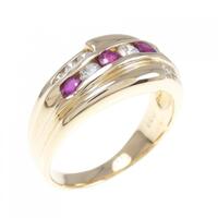 K18YG ルビー リング 0.50CT