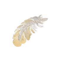 K18YG/K18WG ウイング ダイヤモンド ペンダント 0.08CT