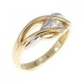 K18YG/PT ダイヤモンド リング 0.12CT
