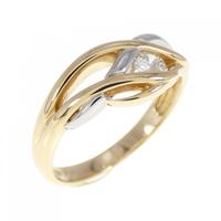 K18YG/PT ダイヤモンド リング 0.12CT