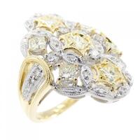 K18YG/PT ダイヤモンド リング 1.25CT