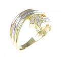 K18YG/PT/K18PG スター ダイヤモンド リング 0.11CT
