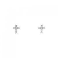 PT クロス ダイヤモンド ピアス