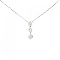 PT スリーストーン ダイヤモンド ネックレス 0.30CT