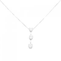 PT スリーストーン ダイヤモンド ネックレス 0.763CT