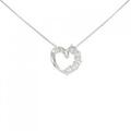 PT ハート ダイヤモンド ネックレス 0.30CT