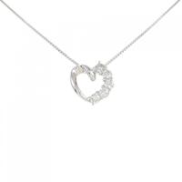 PT ハート ダイヤモンド ネックレス 0.30CT