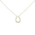 【リメイク】K18YG ホースシュー ダイヤモンド ネックレス 0.10ct