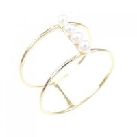 【新品】K10YG 淡水パール リング