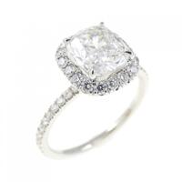 ハリーウィンストン マイクロパヴェ リング 1.19CT D VVS2 クッションカット