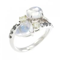 K18WG ムーンストーン リング 1.65CT