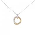 K18スリーカラー ダイヤモンド ネックレス 0.20CT