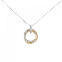 K18スリーカラー ダイヤモンド ネックレス 0.20CT