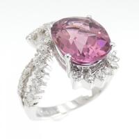 K18WG トルマリン リング 3.95CT