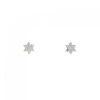【新品】K18WG ダイヤモンド ピアス 0.10CT