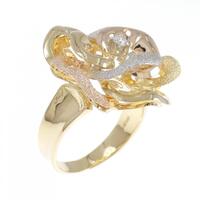 750スリーカラー ローズ ダイヤモンド リング