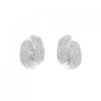 K18WG ダイヤモンド ピアス