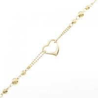 K18YG ハート ブレスレット